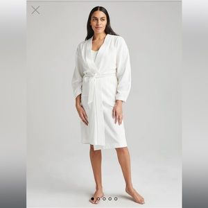 NWT Richer Poorer Women's Cloud Weave Robe Coat in Bone/Ivory, XS/S